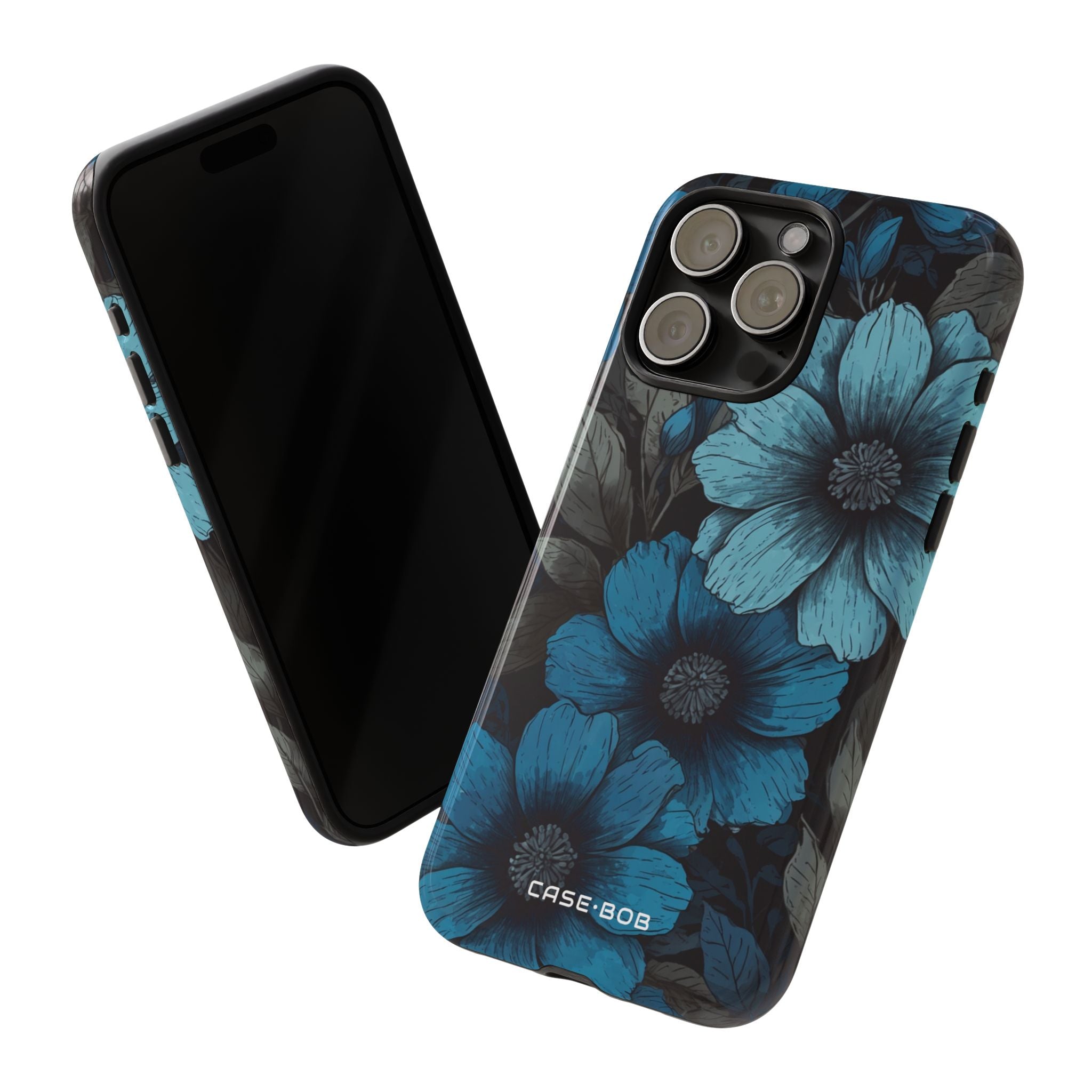 Blue Petal Radiance iPhone 15 Pro Max Case - Tough
