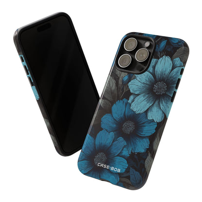 Blue Petal Radiance iPhone 15 Pro Max Case - Tough