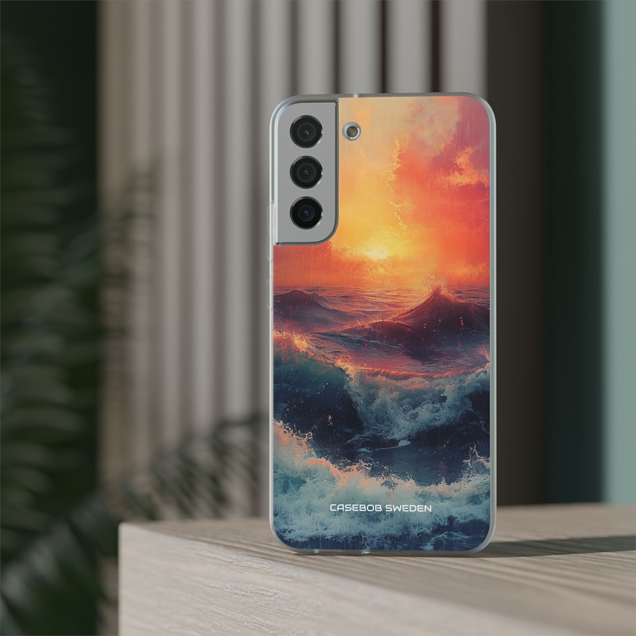 Ocean Sunset Waves - Flexi Samsung S22 Phone Case