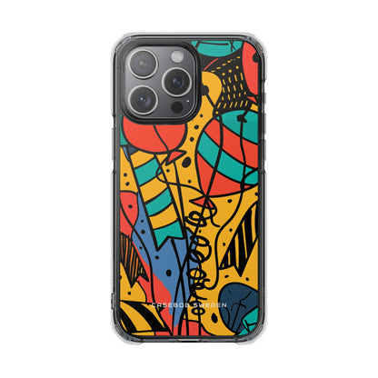 Playful Lines in Motion iPhone 15 - Clear Impact Phone Case