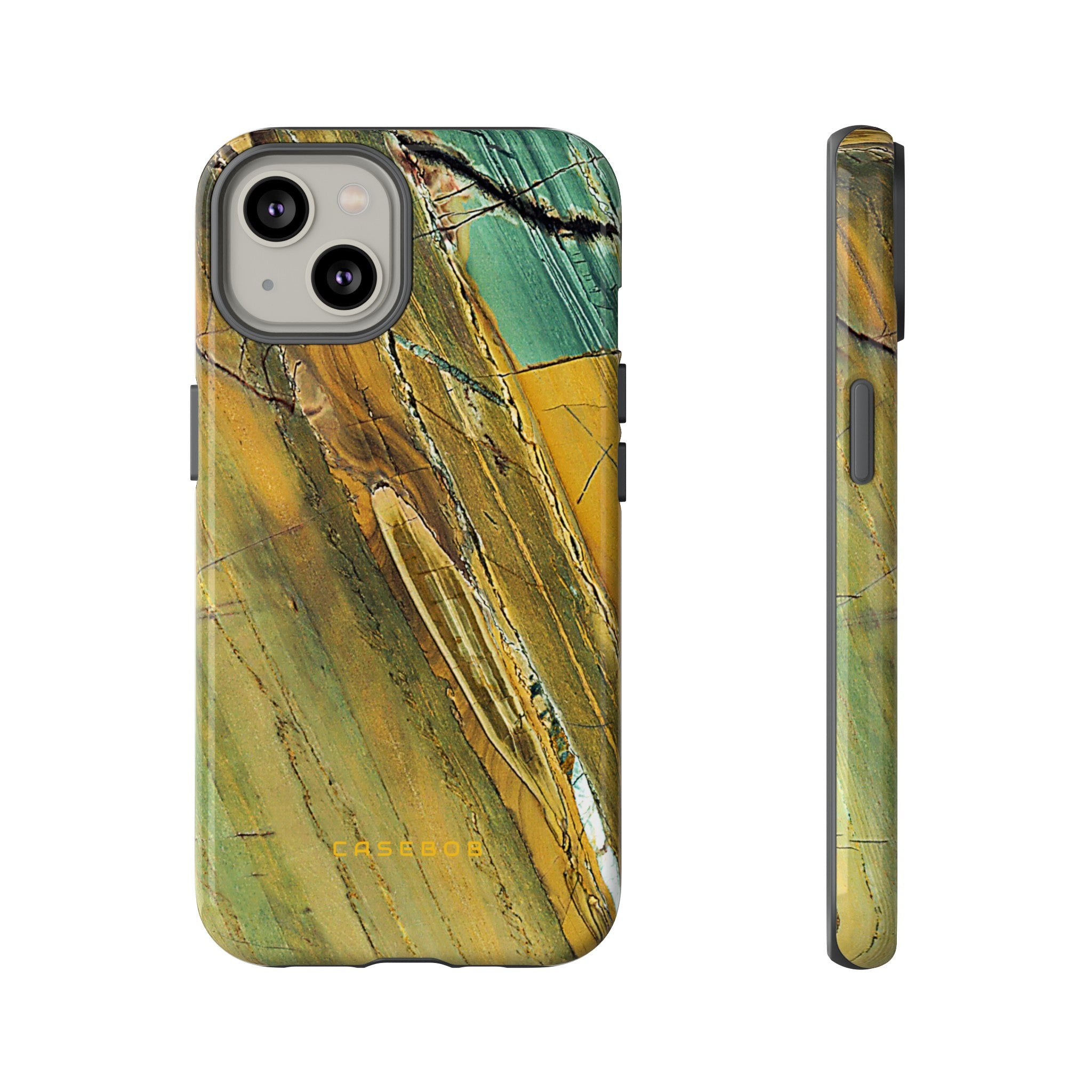 Cracked Yellow - Protective Phone Case