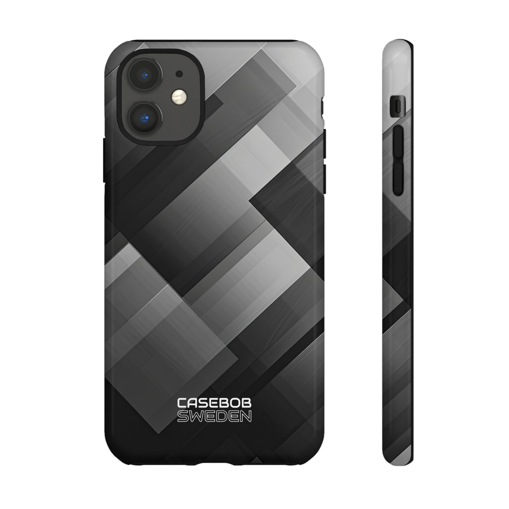 Grayscale Geometric Layers iPhone 11 - Tough