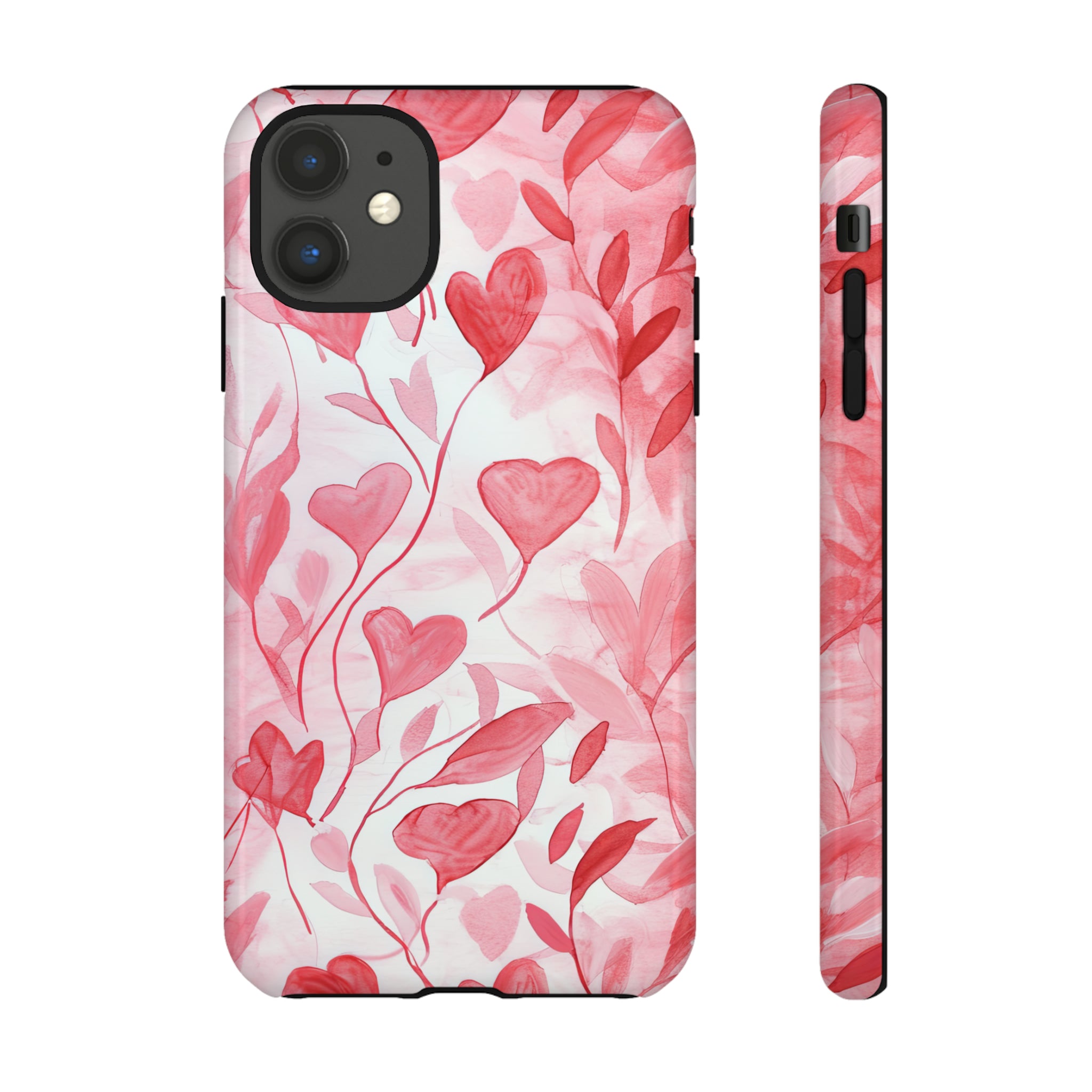 Cupid's Intertwined Hearts - Protective Phone Case