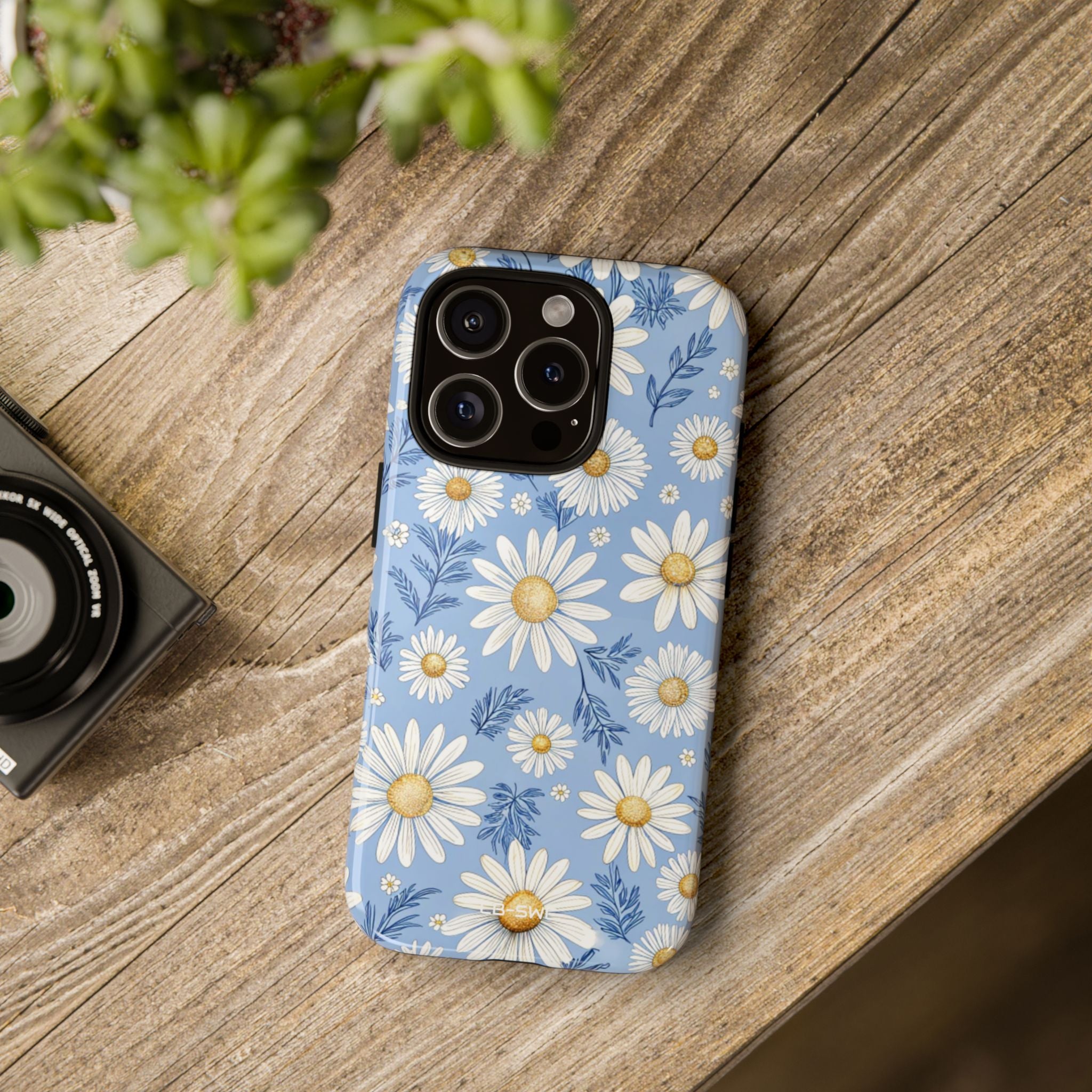 Daisies On Blue - iPhone Case