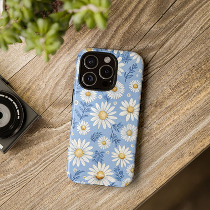 Daisies On Blue - iPhone Case