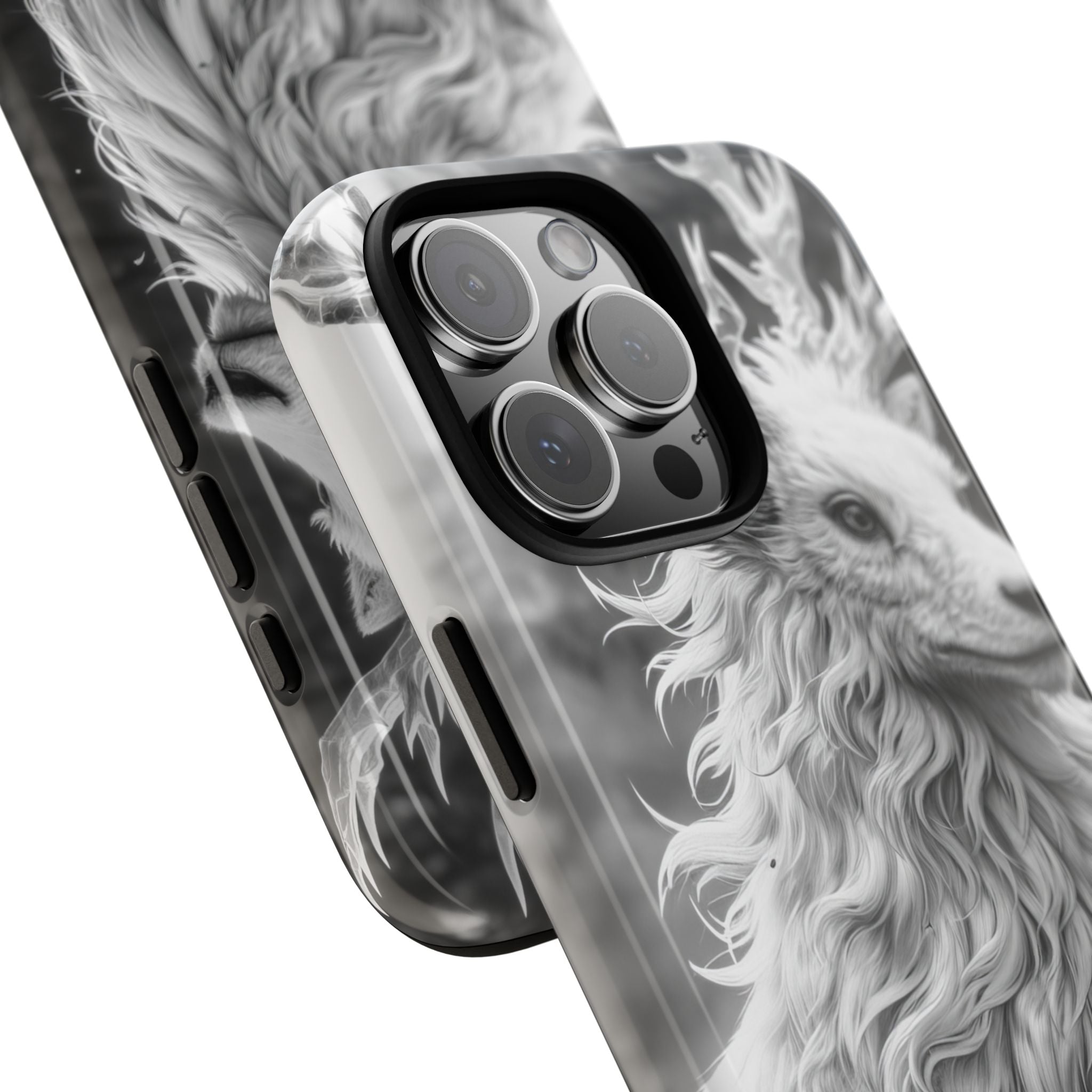 Mystical Majesty: Grayscale Enchantment - for iPhone 16