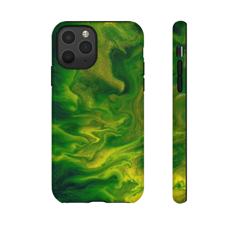 Green Smoke Ink Art iPhone Case (Protective) iPhone 11 Pro Glossy Phone Case