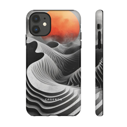 Orange Moon Illusion - Protective Phone Case