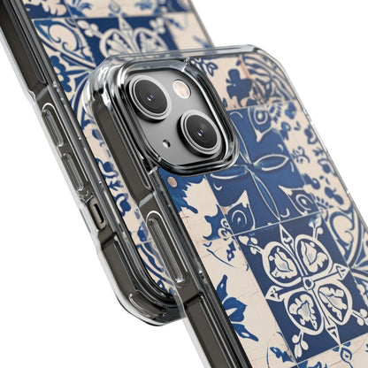 Ornate Blue Tiles iPhone 14 - Impact Clear+