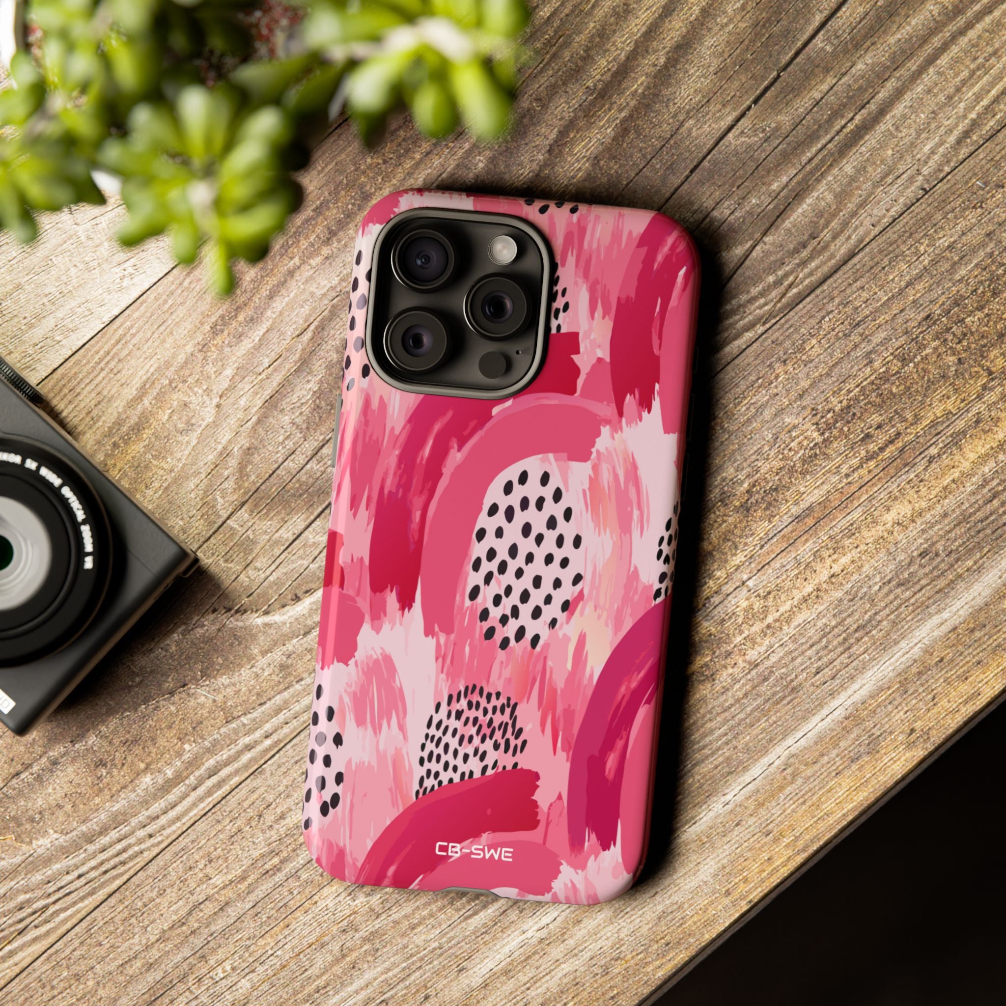 Vibrant Brushwork Dance - iPhone Case