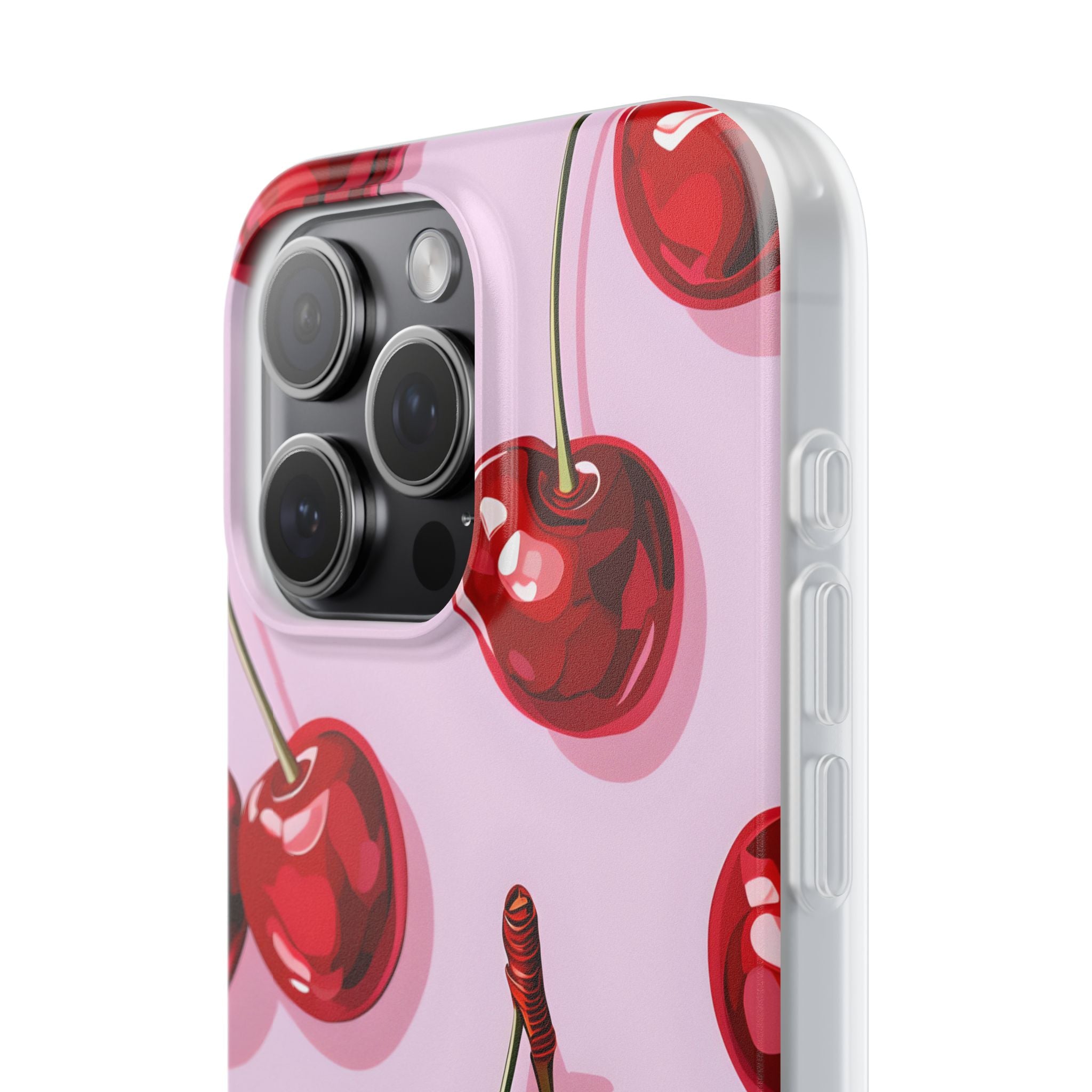 Glossy Cherry Burst iPhone 15 Pro Max Case - Soft