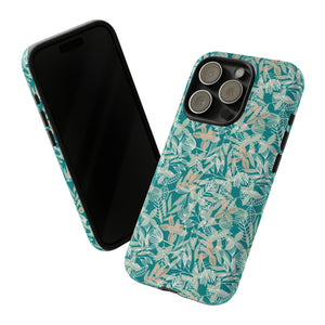 Dark Green Leaf Leaf - Protective Phone Case