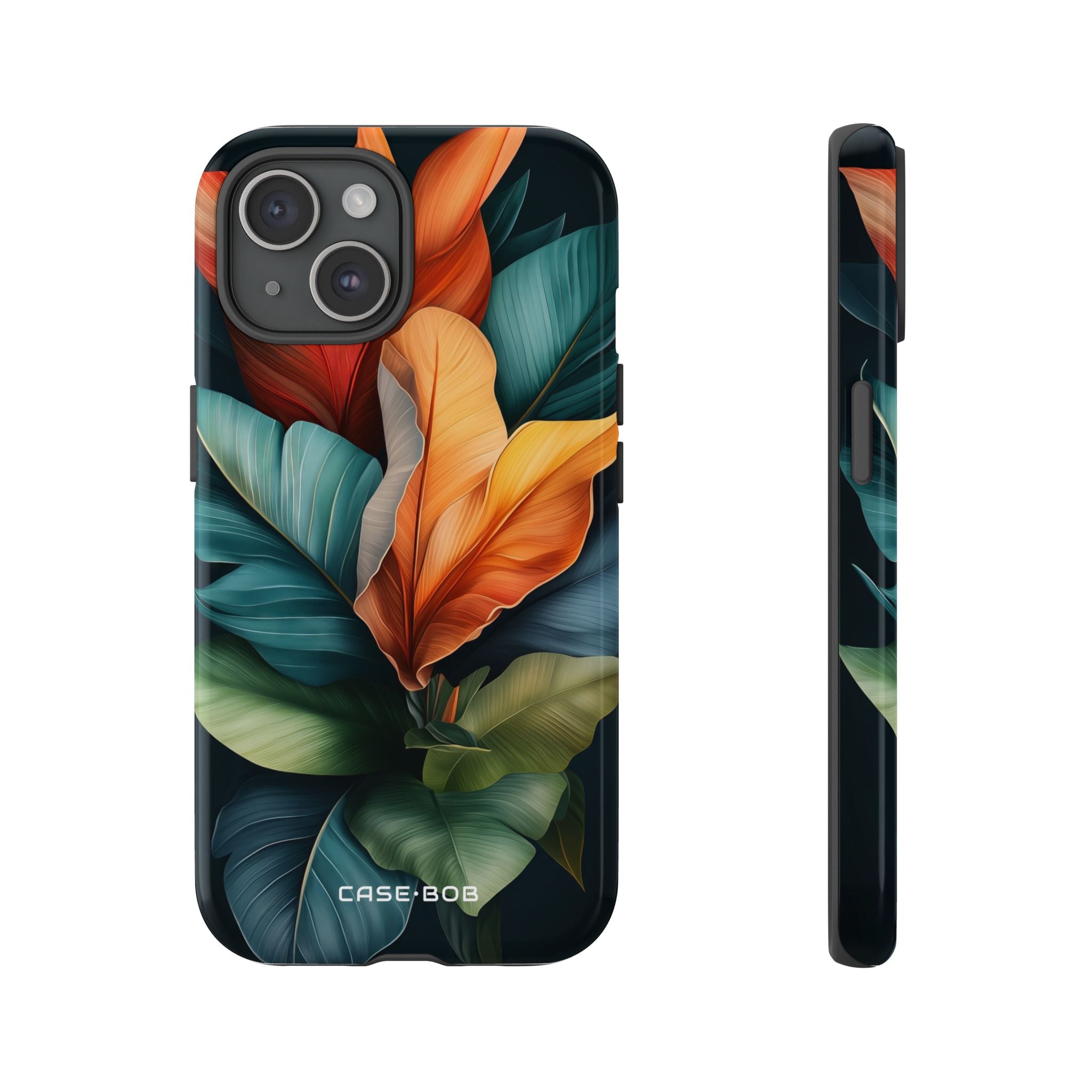 Tropical Leafburst iPhone 15 Case - Tough