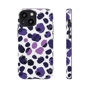 Purple Dots Abstract Minimal Case - Protective Phone Case