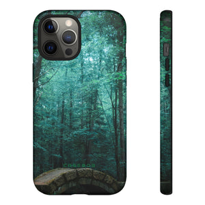 Mystical Forest with Stone Bridge - Protective Phone Case