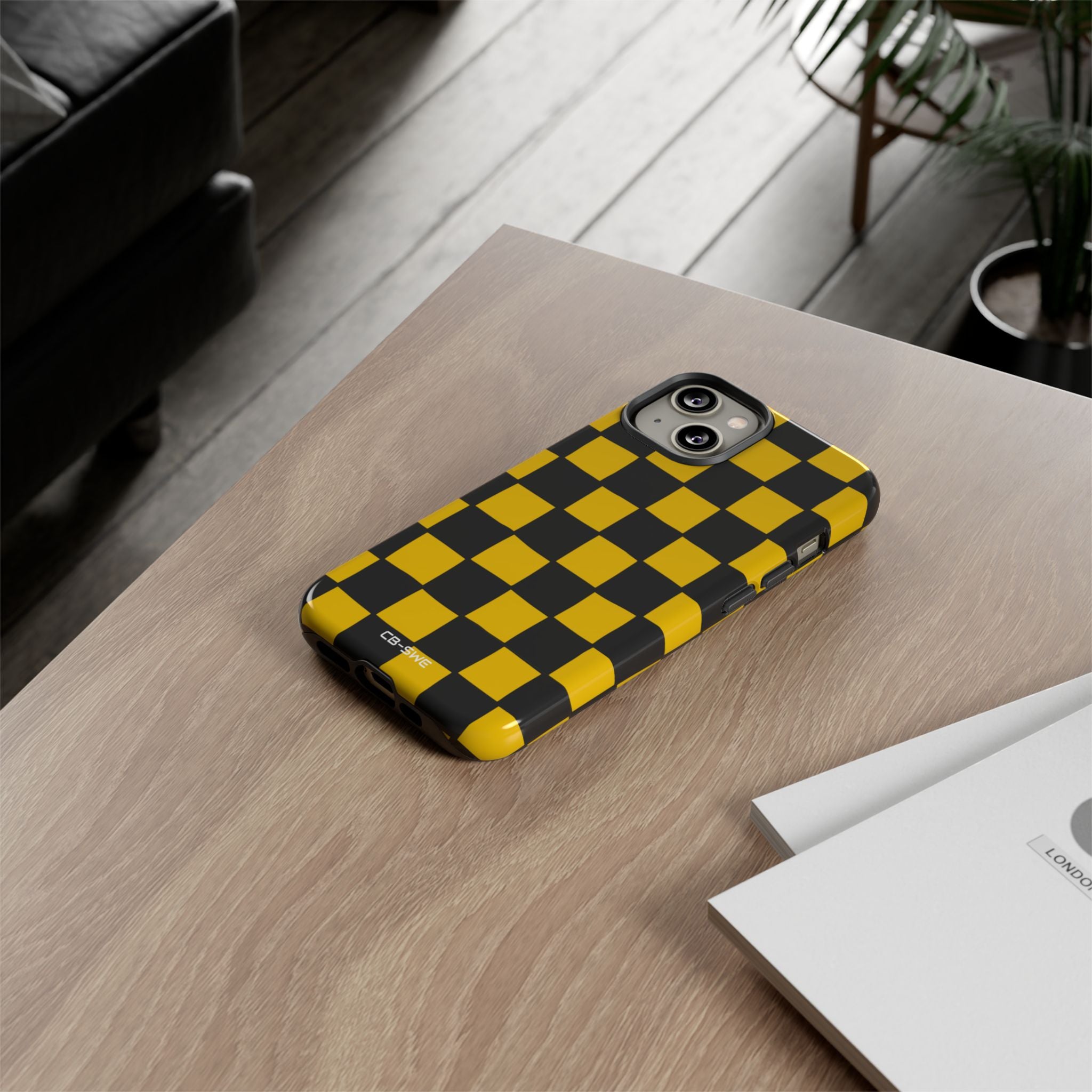 Yellow Squares Dance - iPhone Case