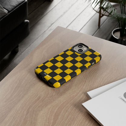 Yellow Squares Dance - iPhone Case