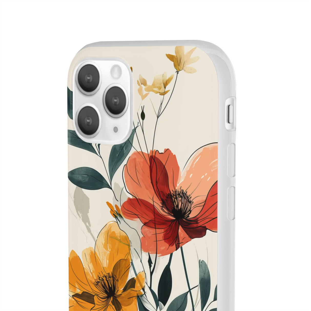 Serene Floral Harmony | Flexible Phone Case for iPhone