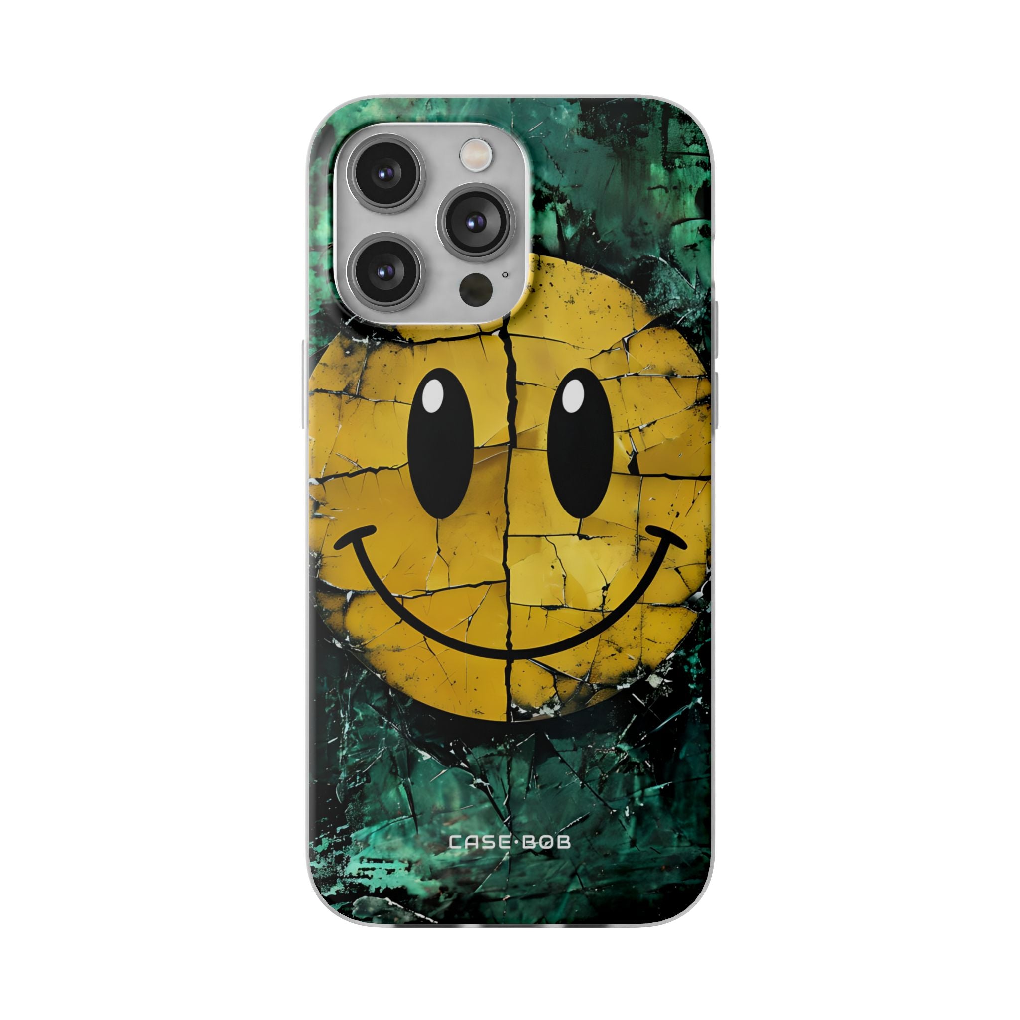 Cracked Smiley iPhone 14 Pro Max Case - Soft