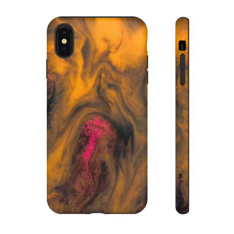 Pink Center Ink Art iPhone Case (Protective) iPhone XS MAX Matte Phone Case