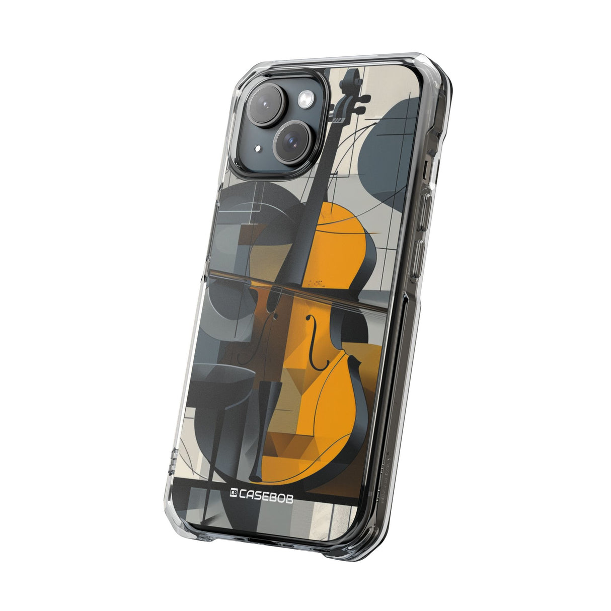 Cello Abstraction - Phone Case for iPhone (Clear Impact - Magnetic)