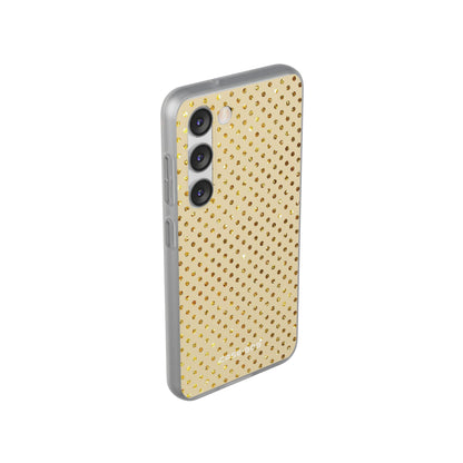Gold Sparkle Grid Samsung S23 Case - Soft
