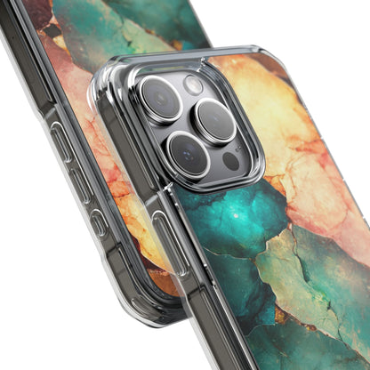 Teal Mosaic Veins iPhone 15 Pro Max Case - Impact