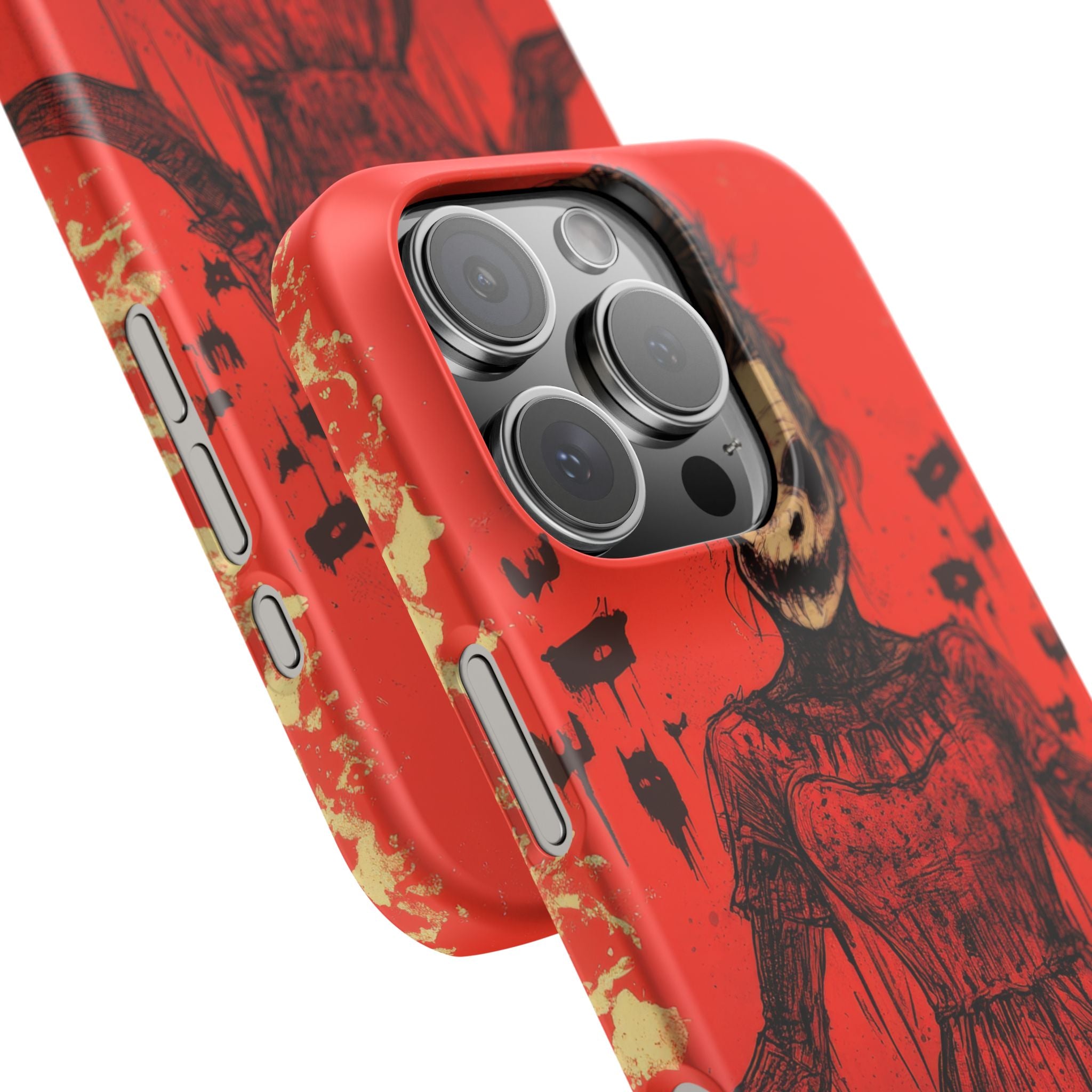 Haunting Scarlet Descent iPhone 16 - Slim Phone Case