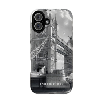 Tower Bridge Monochrome Architecture Study iPhone 16 | Tough+ Phone Case