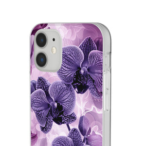 Strahlendes Orchideen-Design | Handyhülle für iPhone (flexible Hülle) 