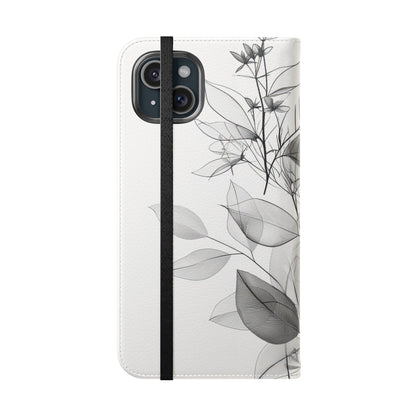 Silver Leaves - iPhone 15 Plus Case - Lompakko