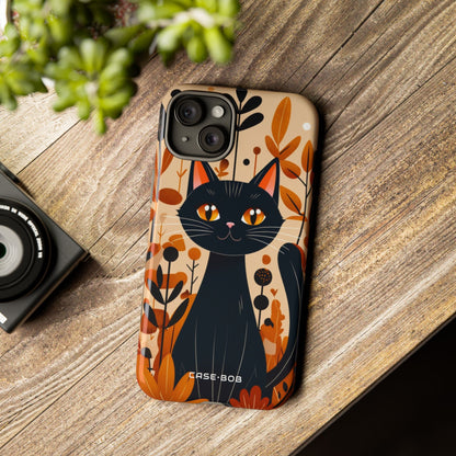 Black Cat Glow iPhone 15 Plus Case - Tough