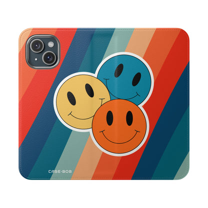 Smiley Trio Radiance - iPhone 15 Case - Wallet