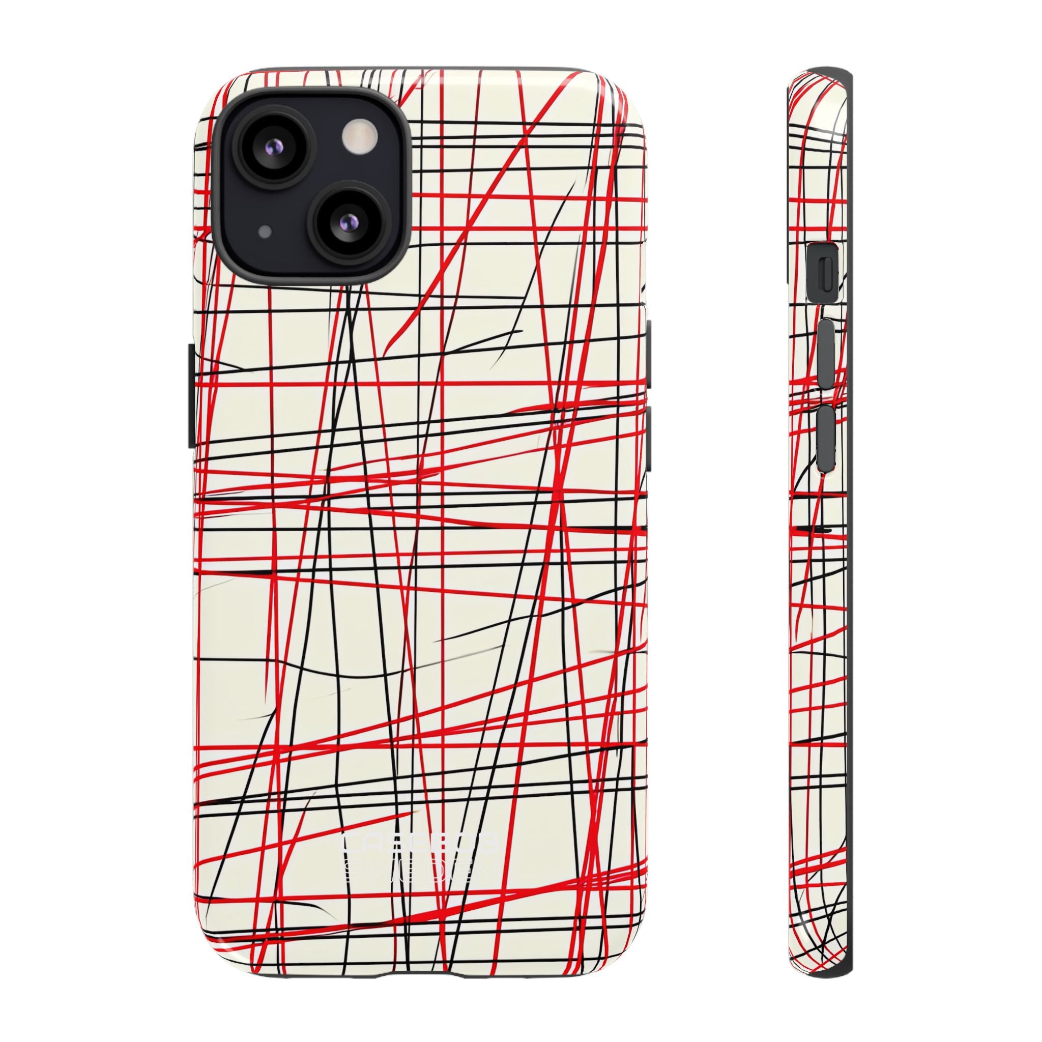 Crimson Wire Tangle iPhone 13 - Tough