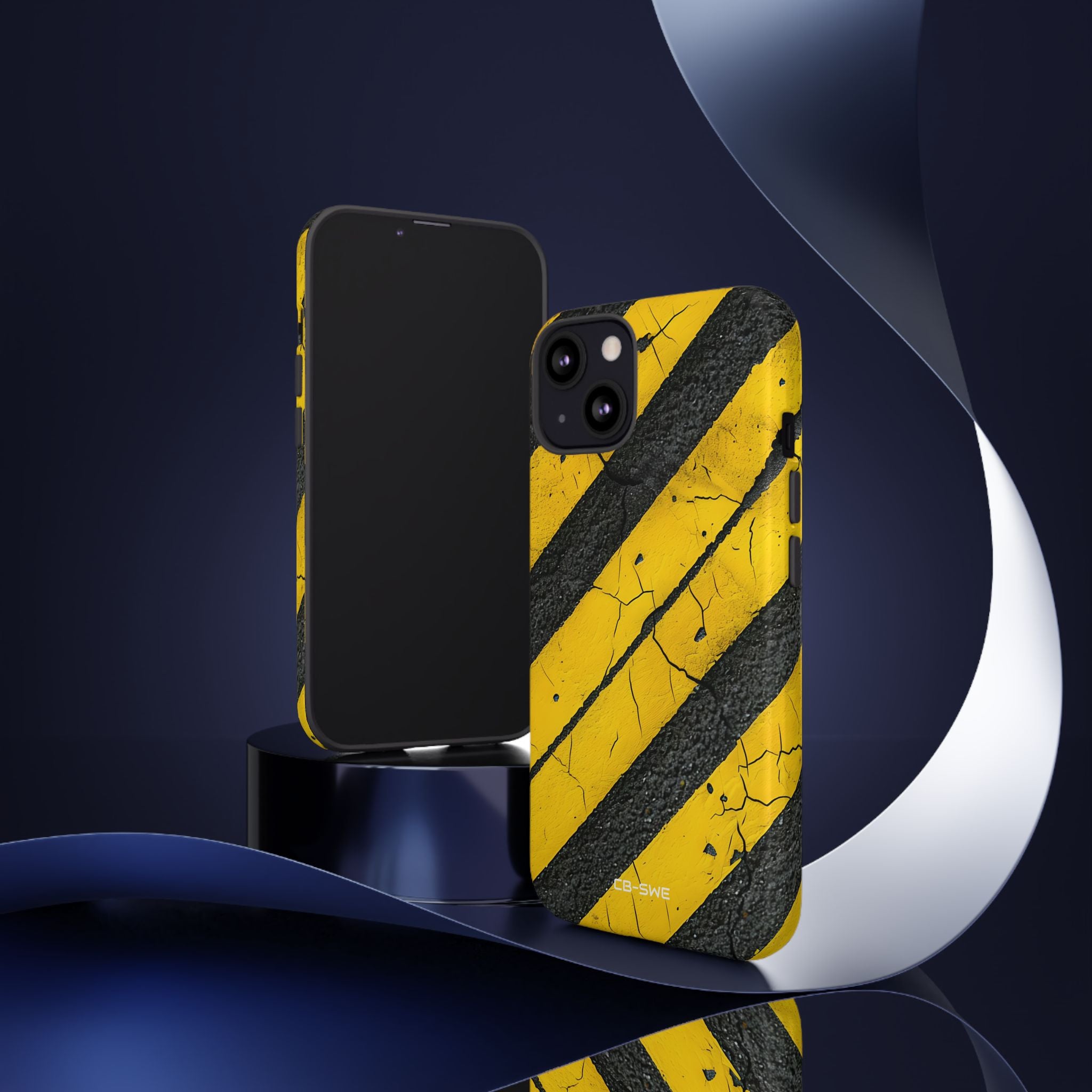 Cracked Hazard Lines - iPhone Case