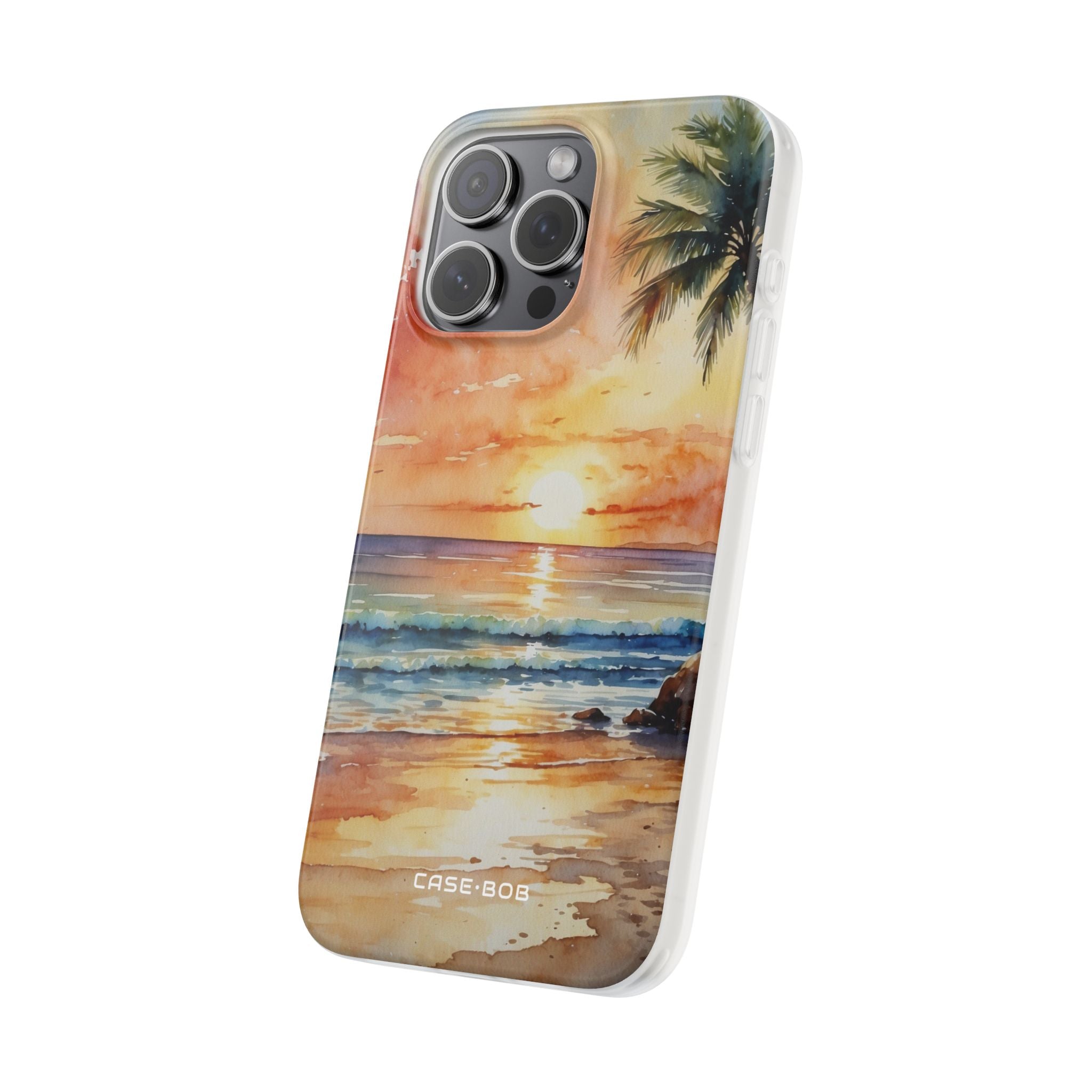 Sunset Palm iPhone 15 Pro Max Case - Soft