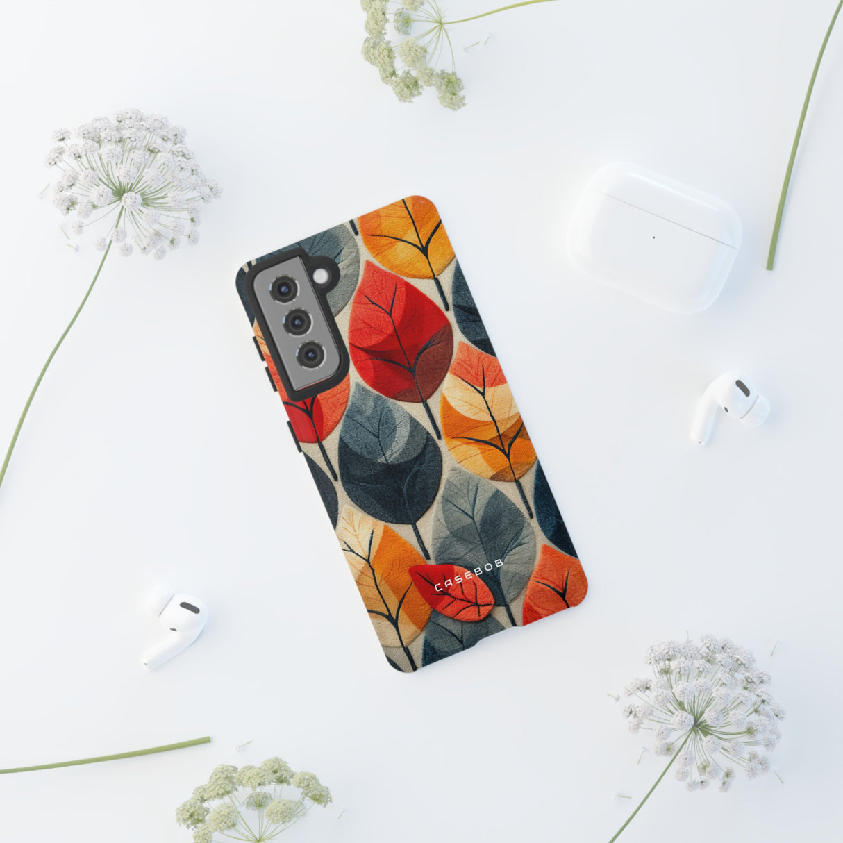 Scandinavian Leafy Serenity - Protective Phone Case