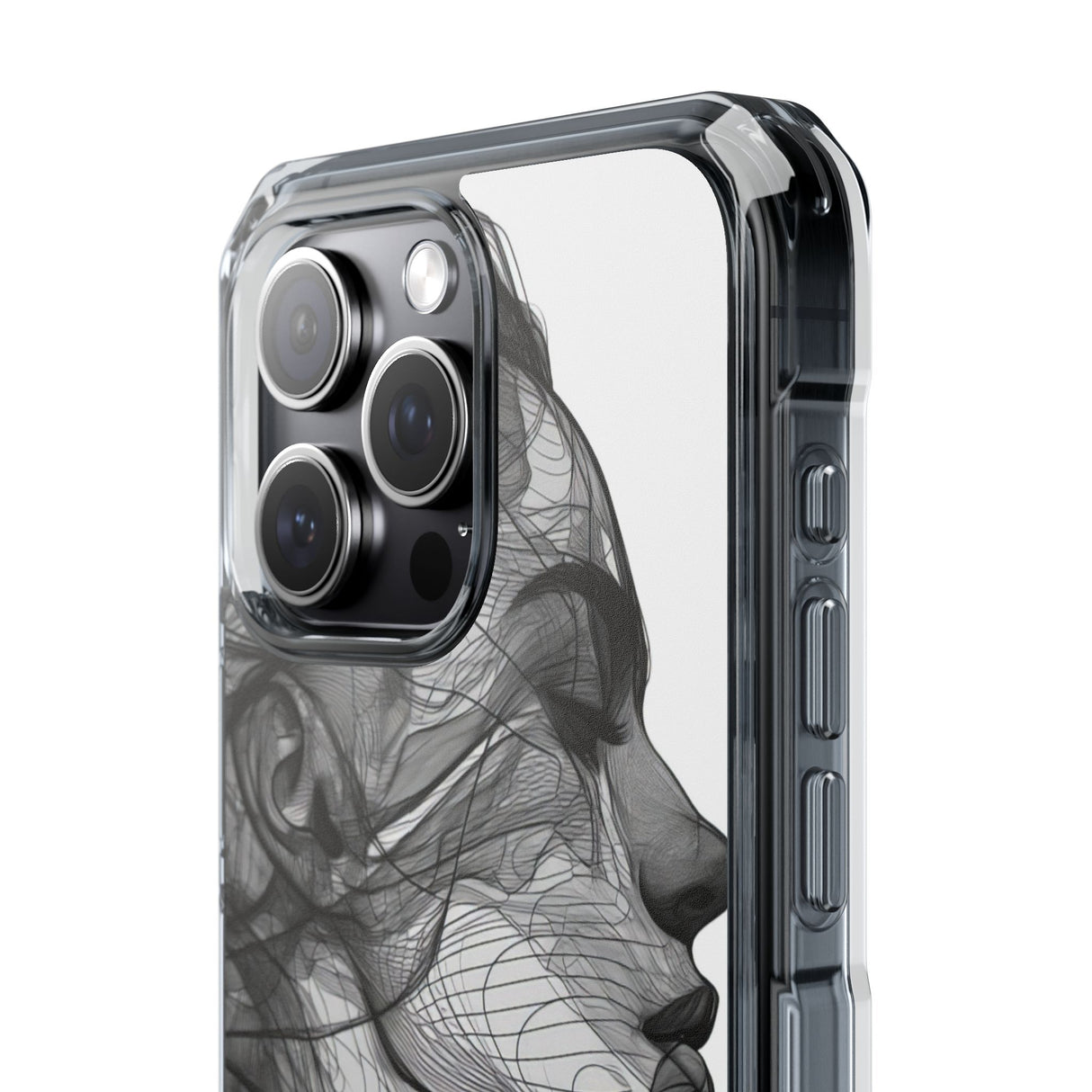 Ethereal Lines - Phone Case for iPhone (Clear Impact - Magnetic)