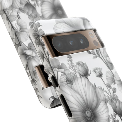 Monochrome Flora - Phone Case for Google Pixel