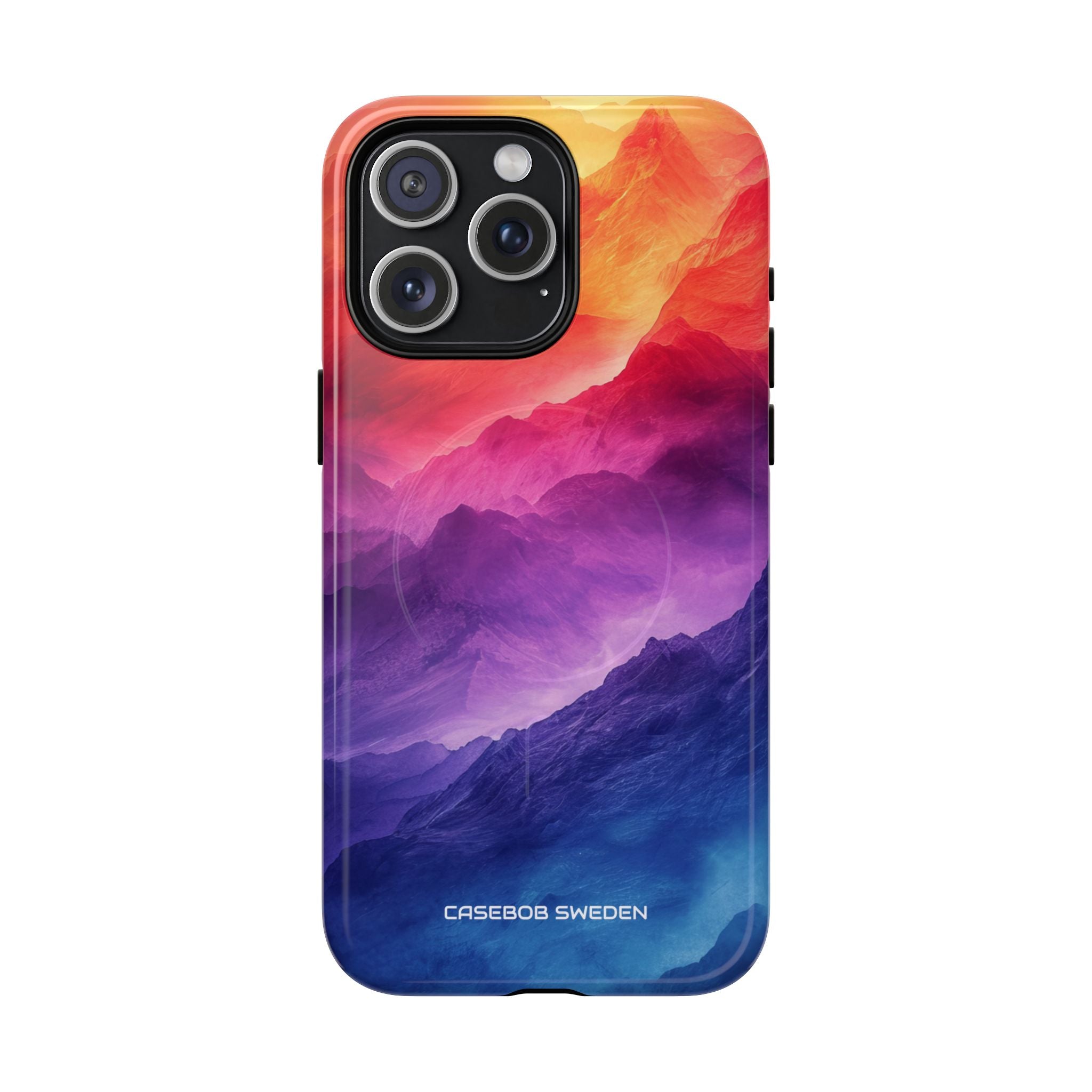 Purple Orange Mountains - Tough + MagSafe® iPhone 15 Phone Case