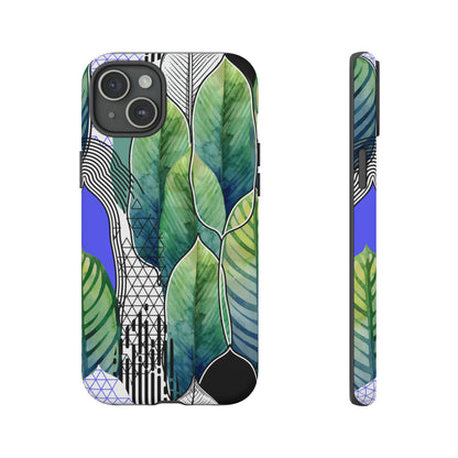 Watercolor Green Leafs - Protective Phone Case