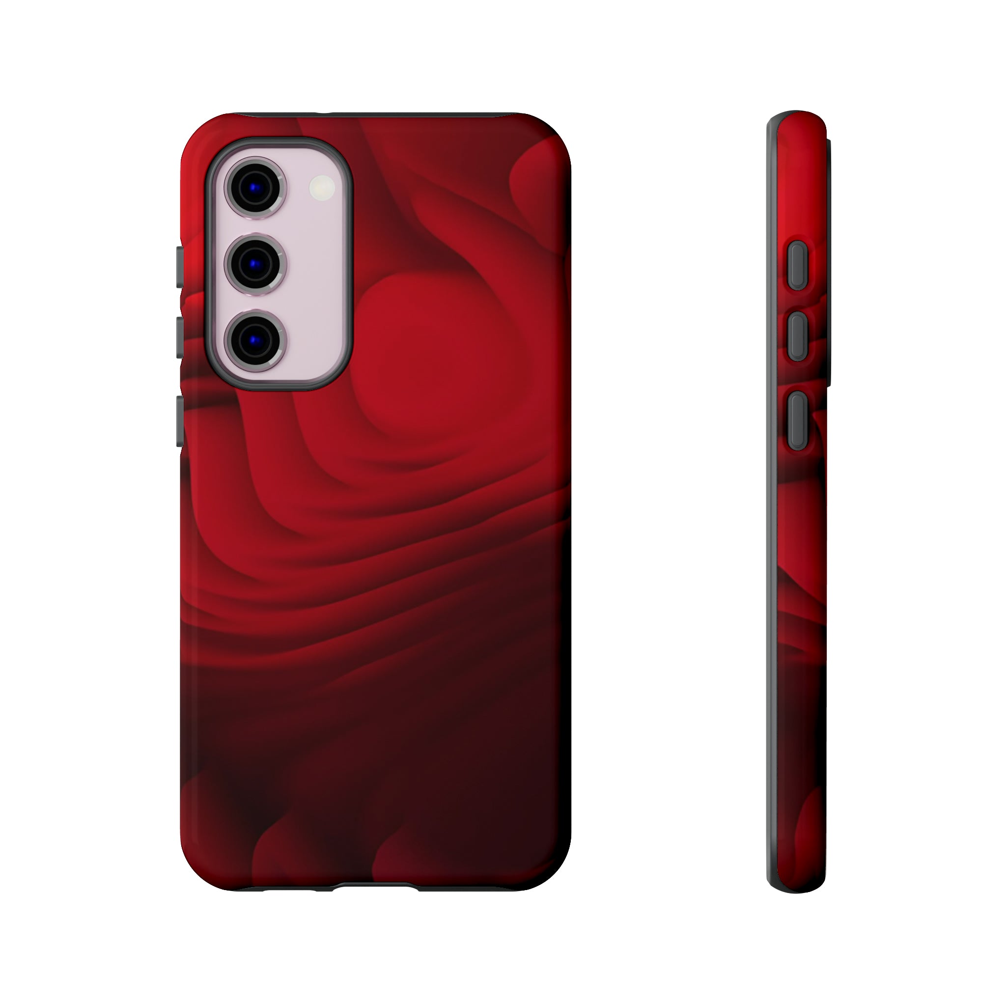 Red Center Waves - Protective Phone Case