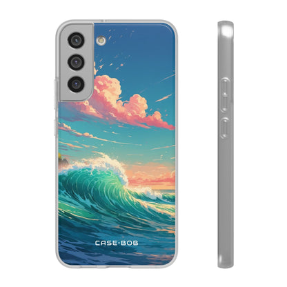 Turquoise Curl Samsung S22 Plus Case - Soft