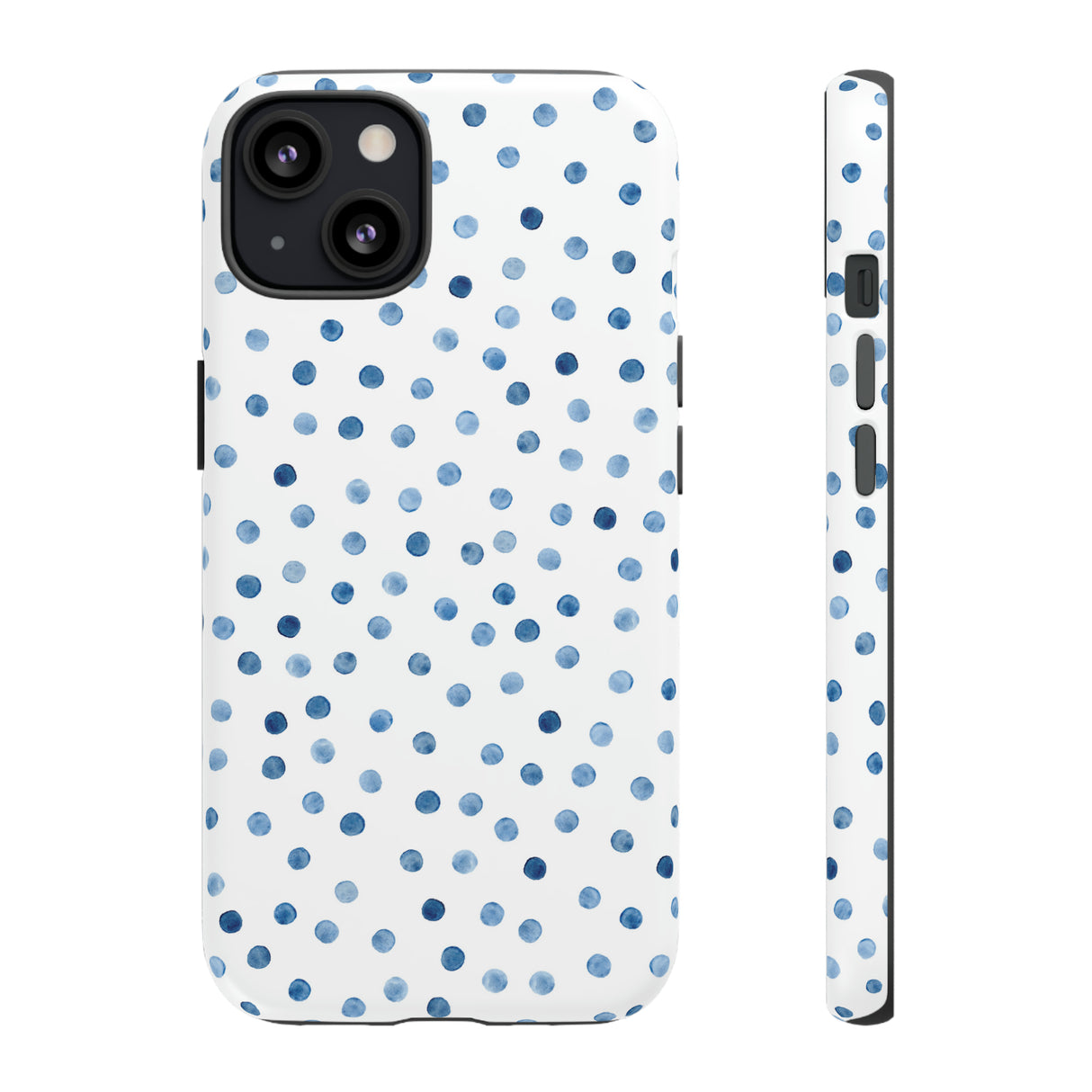 Blue Dots Pattern - Protective Phone Case