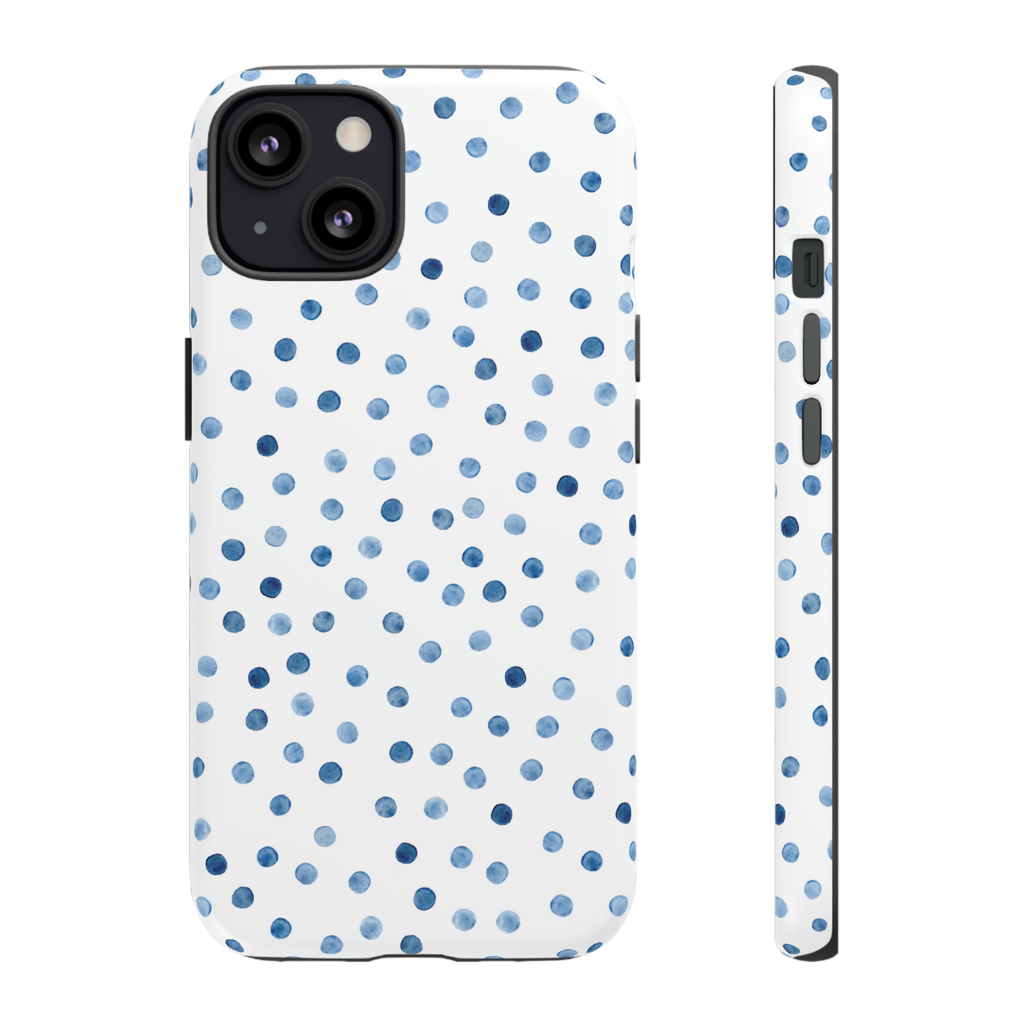 Blue Dots Pattern - Protective Phone Case