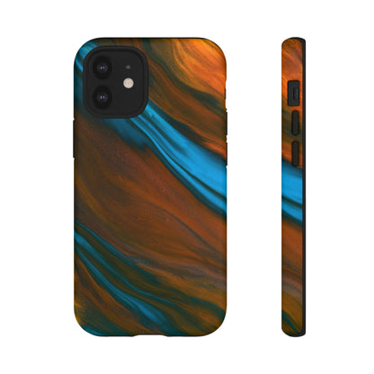 Orange Swipes Ink Art iPhone Case (Protective) iPhone 12 Mini Matte Phone Case