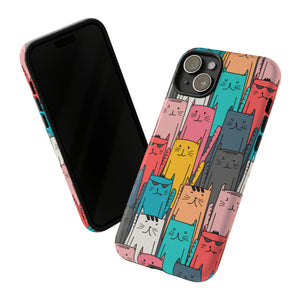 Colorful Cats - Protective Phone Case