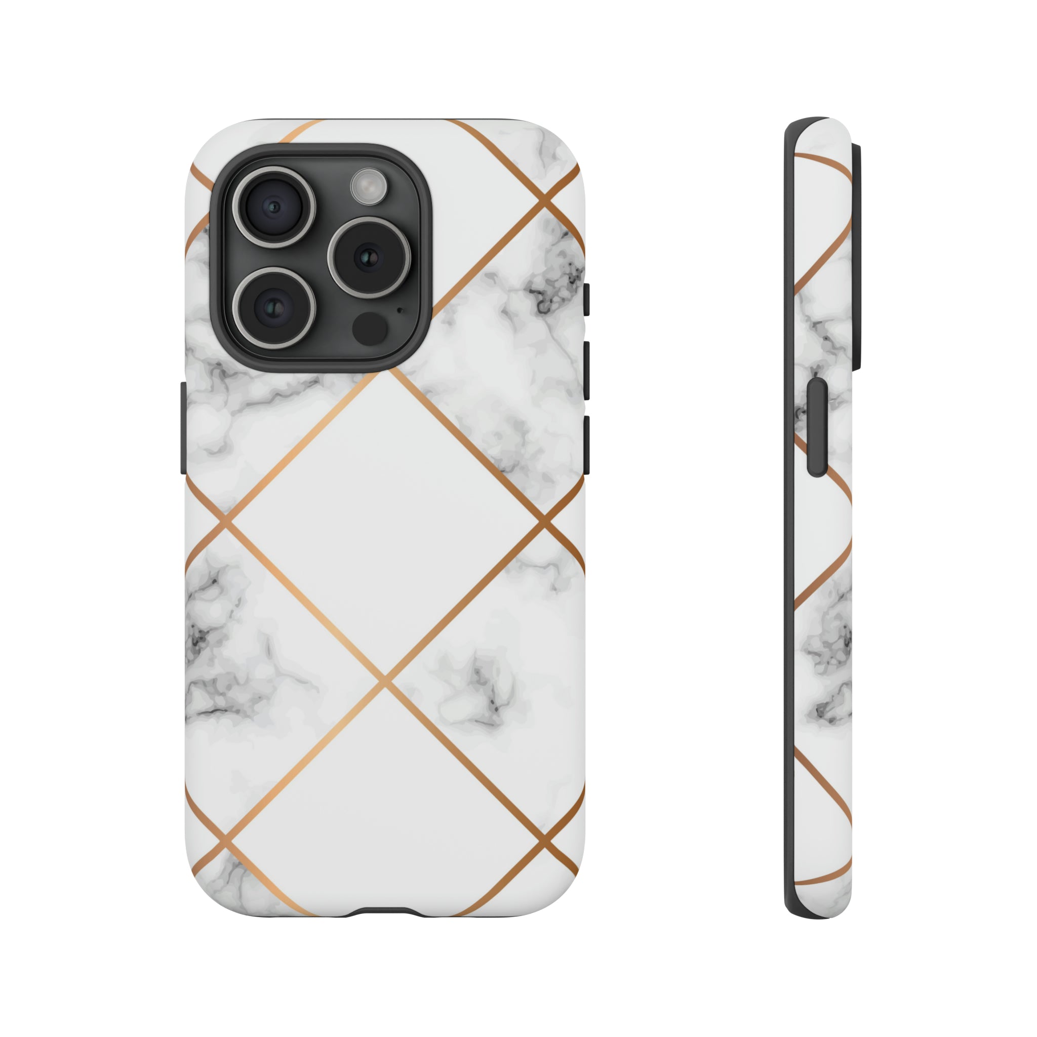 White Marble - Protective Phone Case