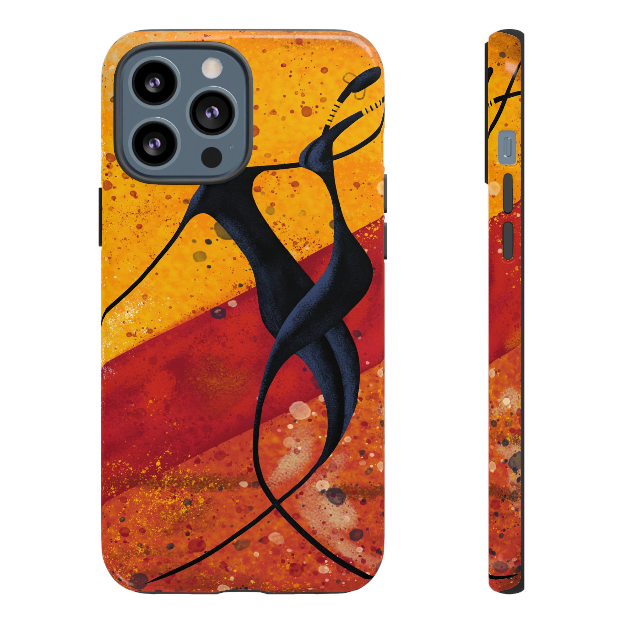 Oil painting - African couple dance - Protective Phone Case