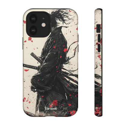 Falling Samurai Petals - iPhone Case